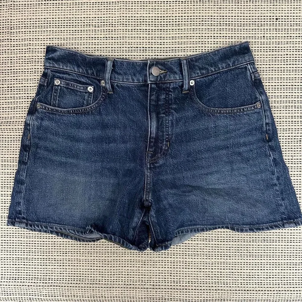 J.Crew Dark Wash Denim Granola Girl Casual High Rise Jean Shorts